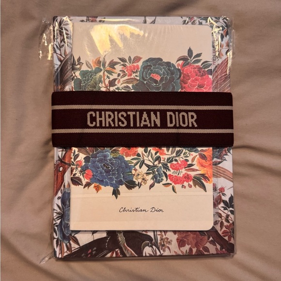 Dior Other - Dior Floral Stationery Set with Pink and Blue Accents